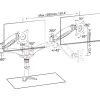 Amer Mounts Dual Monitor Mount with Articulating Arms - HYDRA 2 arm articulating monitor mount with desk clamp