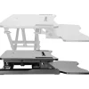Amer Mounts Dual Monitor 38"W Adjustable Height Standing Desk With Keyboard Tray, Black
