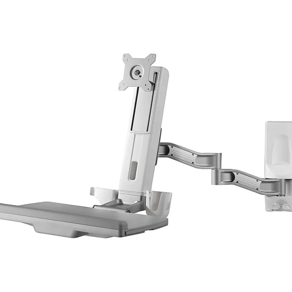 Amer Wall Mount for Keyboard, Mouse, Monitor - TAA Compliant - 24" Screen Support - 23.15 lb Load Capacity - 100 x 100, 75 x 75
