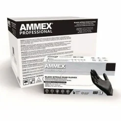 AMMEX Professional Black Nitrile Powder Free Exam X-Large Gloves