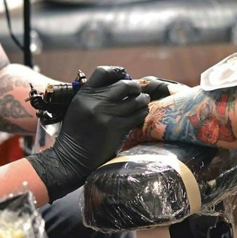 AMMEX Professional Black Nitrile Powder Free Exam SM Gloves