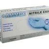 Ammex Professional Disposable Powder-Free Nitrile Exam-Grade Gloves, Small, Blue, Box Of 100 Gloves