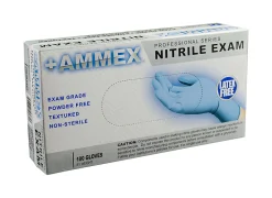 Ammex Professional Disposable Powder-Free Nitrile Exam-Grade Gloves, Small, Blue, Box Of 100 Gloves