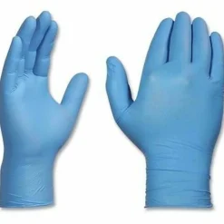 Ammex Professional Powder-Free Exam-Grade Nitrile Gloves, Large, Blue, Box Of 100 Gloves