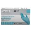 Ammex Professional Powder-Free Exam-Grade Nitrile Gloves, Medium, Blue, Box Of 100 Gloves