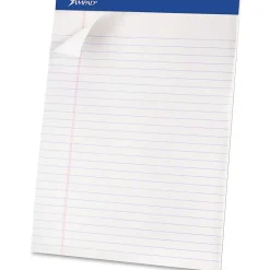Ampad Basic Micro Perforated Writing Pads, 50 Sheets, Stapled, Wide Ruled, 8 1/2
