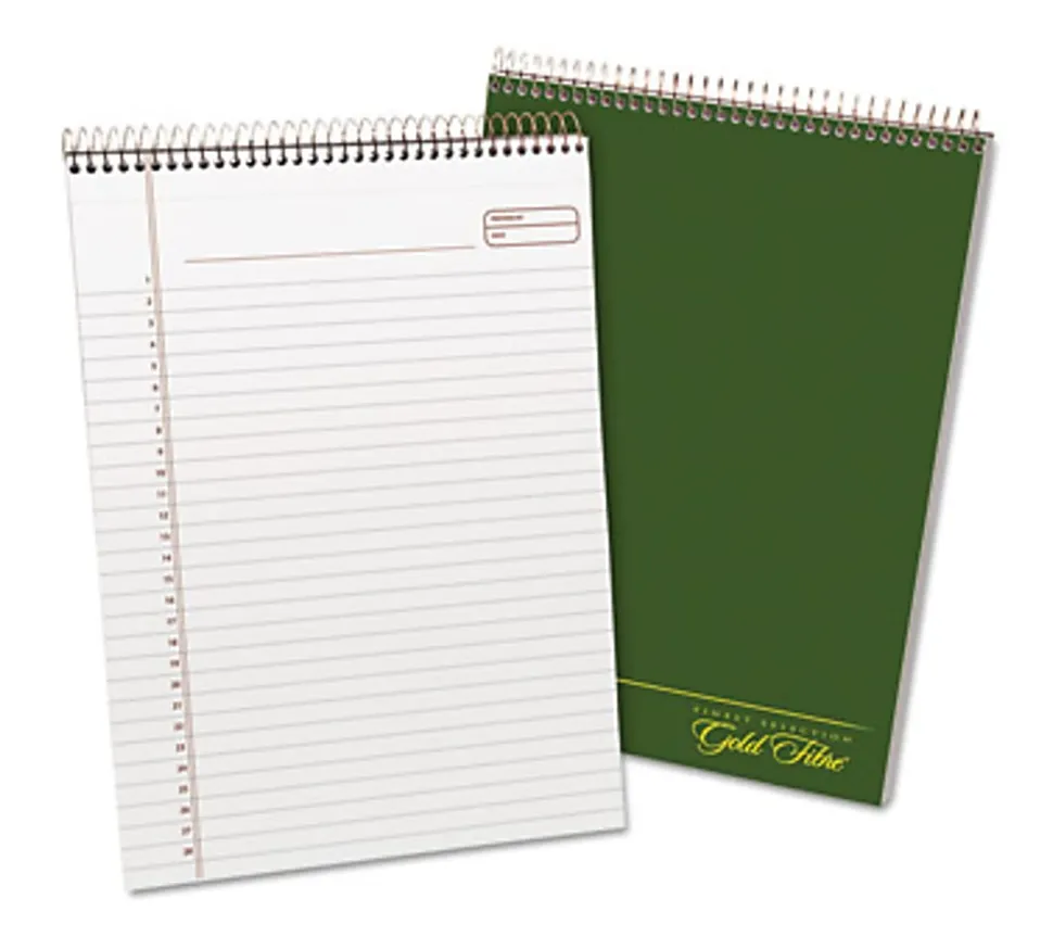 Ampad Gold Fibre Classic Wirebound Legal Pads - 70 Sheets - Wire Bound - 0.34" Ruled - 20 lb Basis Weight - 20811