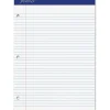 Ampad Perforated 3 Hole Punched Ruled Double Sheet Pad, Letter Size, 100 Sheets, White