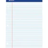Ampad® Perforated 3-Hole Punched Dual Writing Pad, Legal Wide Rule, 8 1/2" x 11 3/4", White, 100 Sheets