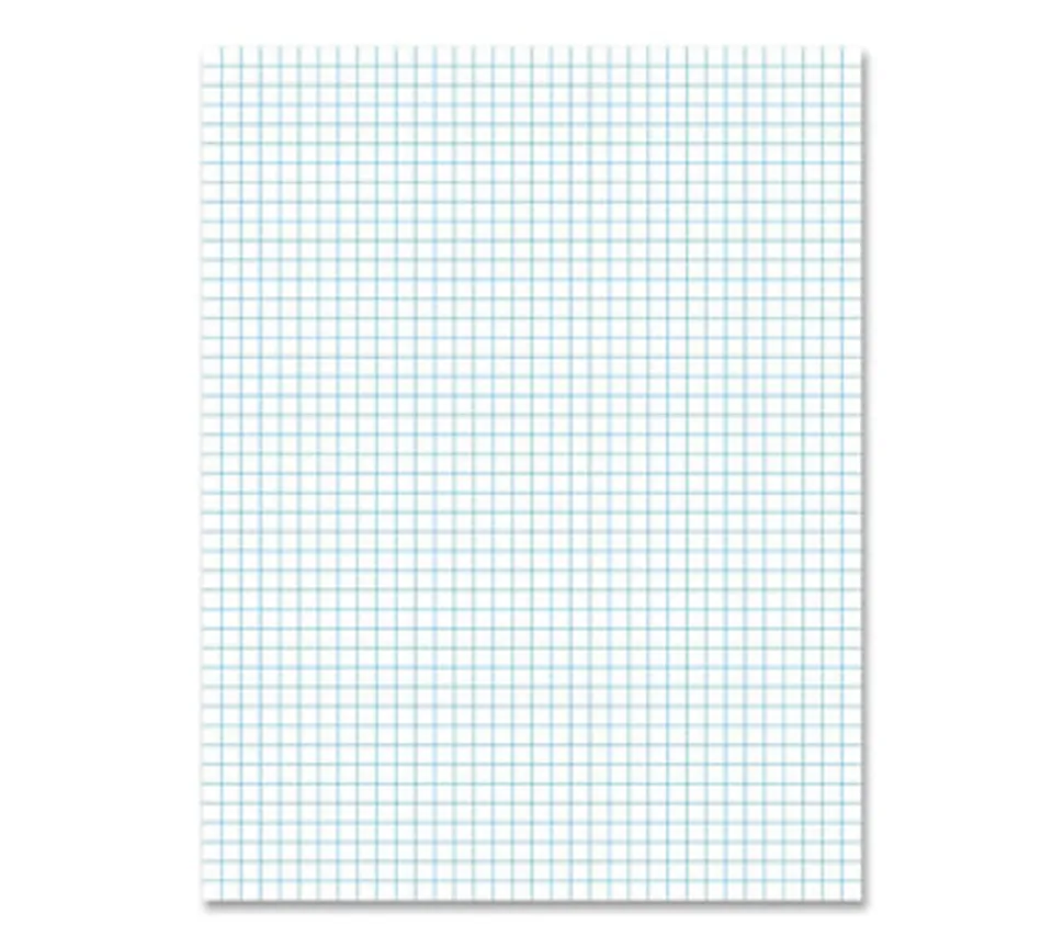 Ampad® 2-Sided Pads, 8 1/2" x 11", Quadrille Ruled, 50 Sheets, White
