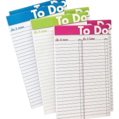 Ampad To Do List Notepad - 50 Sheets - 5" x 8" Sheet Size - White Paper - Assorted Cover - Micro Perforated - 6 / Pack