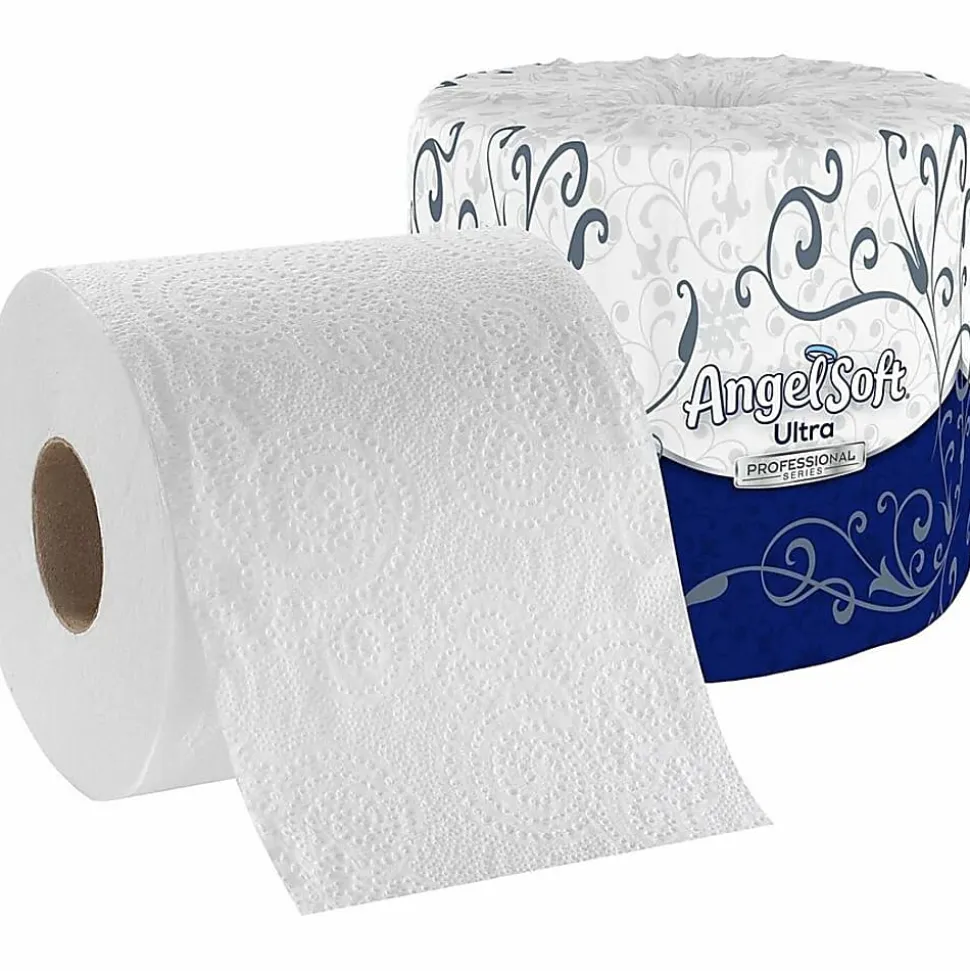Angel Soft by GP PRO, 2 Ply, Professional Series Standard Roll Toilet Paper, 4x4, Recycled, White, 400 Sheets, 60 Rolls per Case