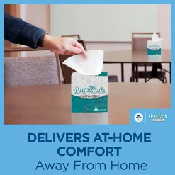 Angel Soft Professional Series® 2-Ply Facial Tissue, Cube Box, White, 10% Recycled Fiber, 36 Boxes Per Case, 96 Sheets Per Box