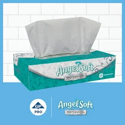 Angel Soft Professional Series® 2-Ply Facial Tissue, Flat Box, White, 10% Recycled Fiber, 30 Boxes Per Case, 100 Sheets Per Box