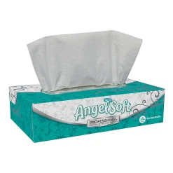 Angel Soft Professional Series® 2-Ply Facial Tissue, Flat Box, White, 10% Recycled Fiber, 30 Boxes Per Case, 100 Sheets Per Box