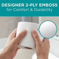 Angel Soft Professional Series® 2-Ply Embossed Toilet Paper, 20% Recycled Fiber, 80 Rolls per Case, 450 Sheets per Roll