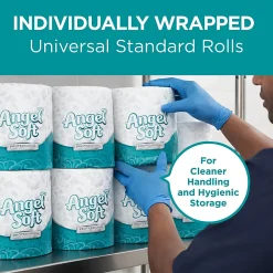 Angel Soft Professional Series® 2-Ply Embossed Toilet Paper, 20% Recycled Fiber, 80 Rolls per Case, 450 Sheets per Roll