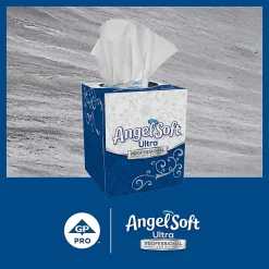 Angel Soft Ultra Professional Series® Premium 2-Ply Facial Tissue, Cube Box, 96 Sheets Per Box, Case Of 36 Boxes