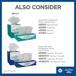 Angel Soft Ultra Professional Series® Premium 2-Ply Facial Tissue, Cube Box, 96 Sheets Per Box, Case Of 36 Boxes