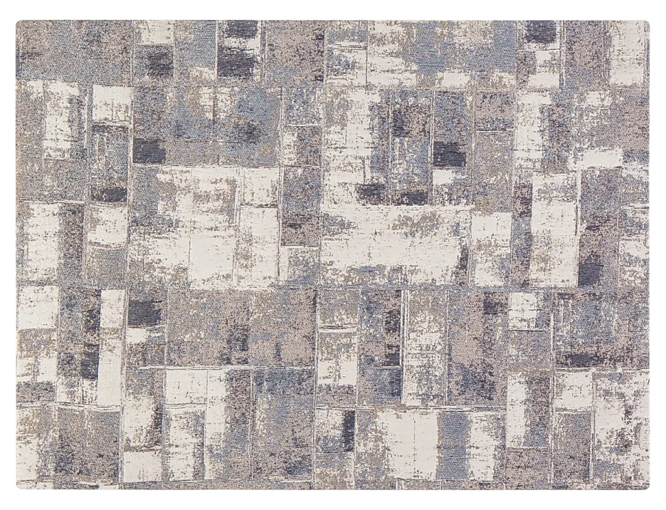 Anji Mountain Aarhus Rug’d Chair Mat, 1/4"H x 40”W x 54"D, Beige/Brown/Gray