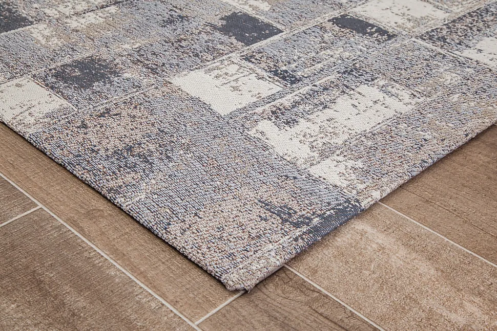 Anji Mountain Aarhus Rug’d Chair Mat, 1/4"H x 40”W x 54"D, Beige/Brown/Gray