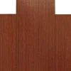 Anji Mountain Bamboo Roll-Up Chair Mat, 44" x 52", 1/4"-Thick, 9 1/4" Tongue, Dark Cherry