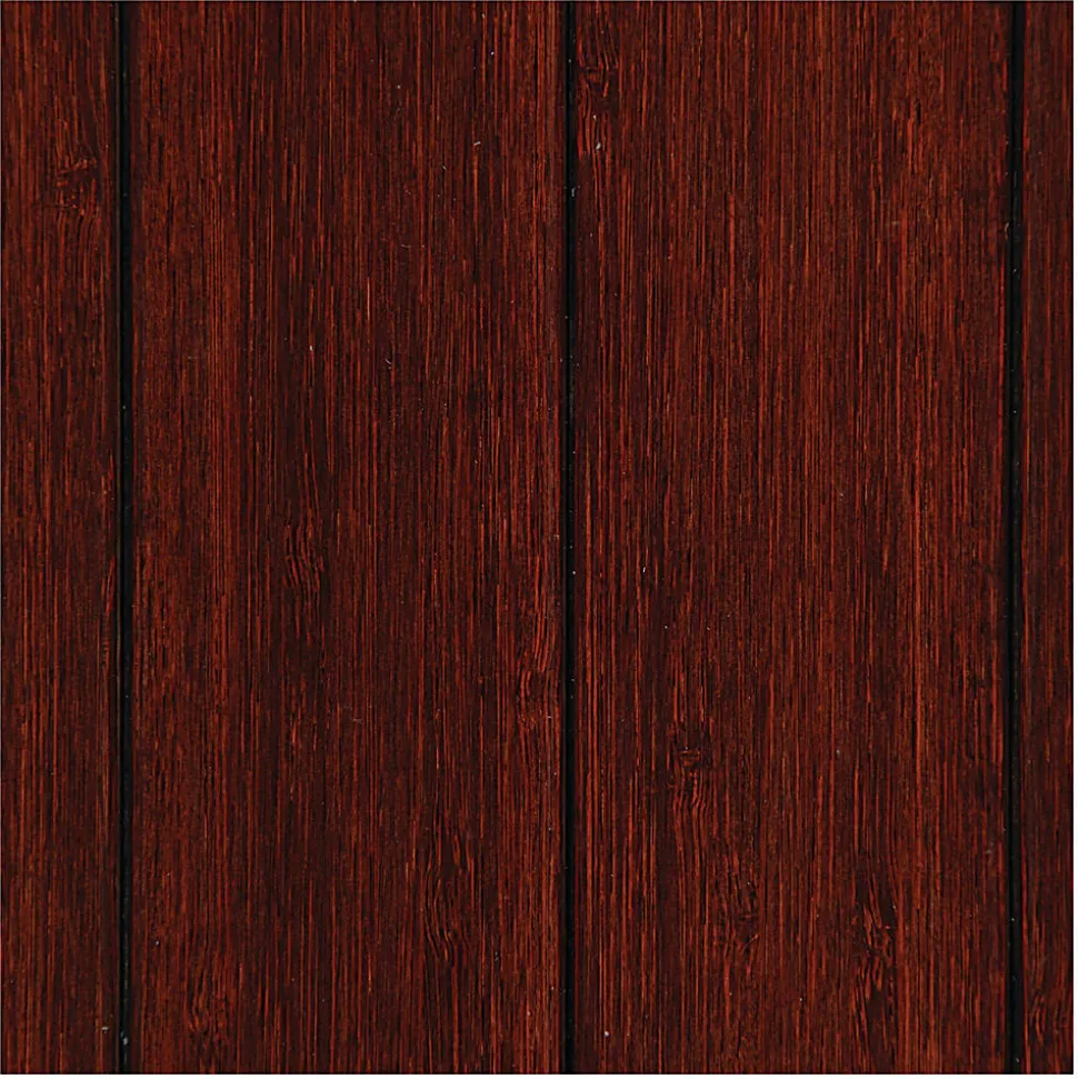 Anji Mountain Bamboo Roll-Up Chair Mat, 55" x 57", 1/4"-Thick, 9 1/4" Tongue, Dark Cherry