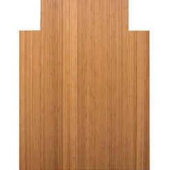 Anji Mountain Bamboo Roll-Up Chair Mat, 36" x 48", 1/4"-Thick, 9 1/4" Tongue, Natural