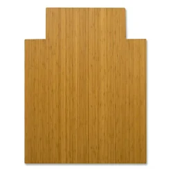 Anji Mountain Bamboo Roll-Up Chair Mat, 36" x 48", 1/4"-Thick, 9 1/4" Tongue, Natural