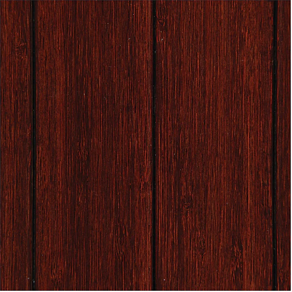 Anji Mountain Bamboo Roll-Up Chair Mat, 48" x 72", 1/4"-Thick, Dark Cherry