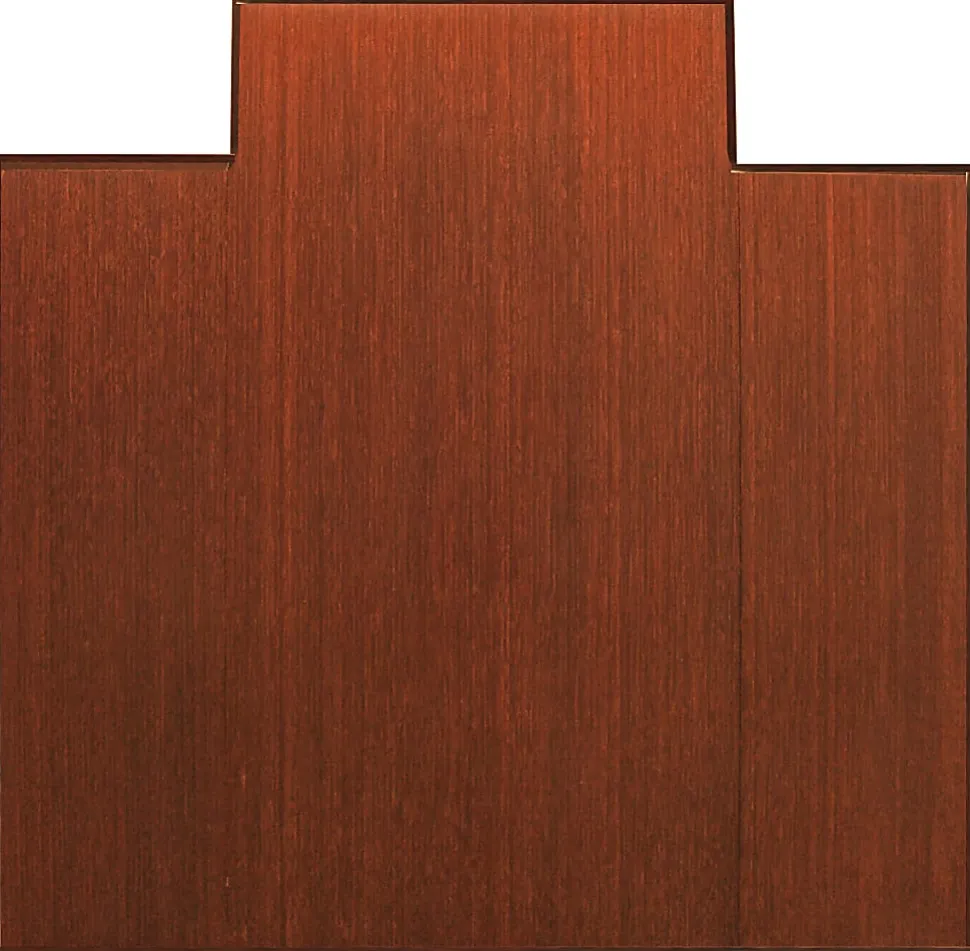 Anji Mountain Bamboo Tri-Fold Plush Chair Mat, 47" x 51", 1/2" Thick, Dark Cherry