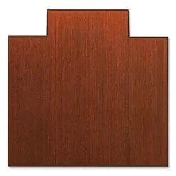 Anji Mountain Bamboo Tri-Fold Plush Chair Mat, 47" x 51", 1/2" Thick, Dark Cherry