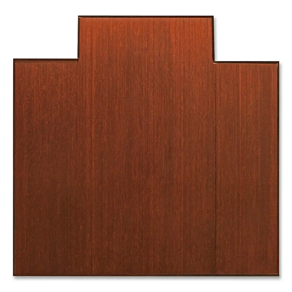 Anji Mountain Bamboo Tri-Fold Plush Chair Mat, 47" x 51", 1/2" Thick, Dark Cherry