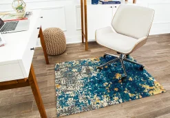 Anji Mountain Bilbao Rug’d Chair Mat, 1/4"H x 40”W x 54”D, Multicolor