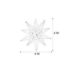 Anji Mountain Decorative Small Star, 4"H x 4"W x 4”D, White