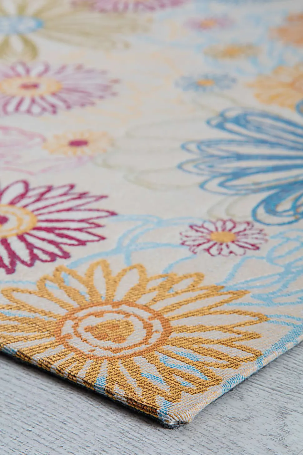 Anji Mountain Keukenhof Rug’d Chair Mat, 1/2"H x 36”W x 48”D, Multicolor