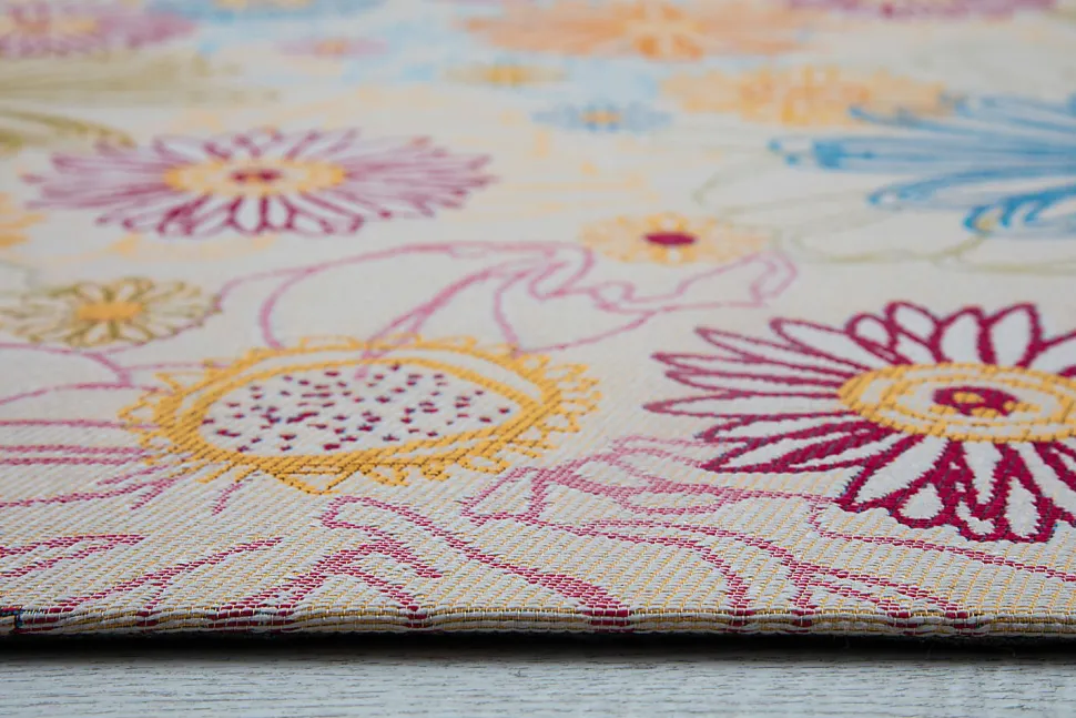 Anji Mountain Keukenhof Rug’d Chair Mat, 1/2"H x 36”W x 48”D, Multicolor