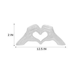 Anji Mountain Large Cast Hand, 2"H x 12-1/2”W x 2”D, Silver