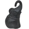 Anji Mountain Large Molded Elephant, 5"H x 6"W x 5”D, Black