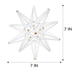 Anji Mountain Large Star, 7"H x 7"W x 7”D, White