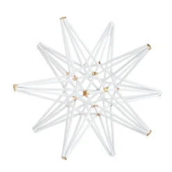 Anji Mountain Large Star, 7"H x 7"W x 7”D, White