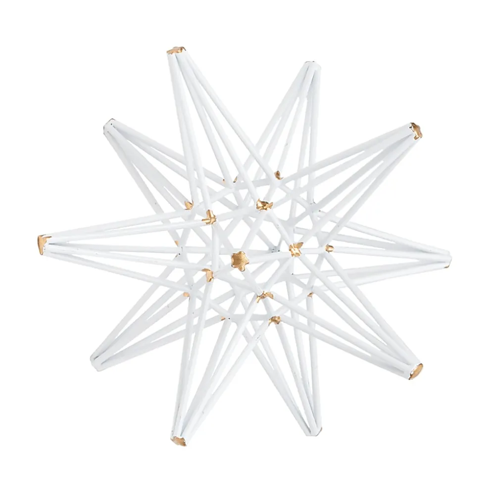 Anji Mountain Large Star, 7"H x 7"W x 7”D, White