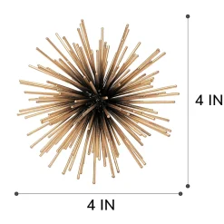 Anji Mountain Small Burst, 4"H x 4"W x 4”D, Gold