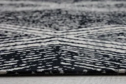 Anji Mountain Smiljan Rug’d Chair Mat, 1/4"H x 36”W x 48”D, Black/White