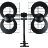 Antennas Direct® ClearStream® 4 Multi-Directional UHF Indoor Outdoor TV Antenna with 70+ Mile Range & 20-In. Mast, Black