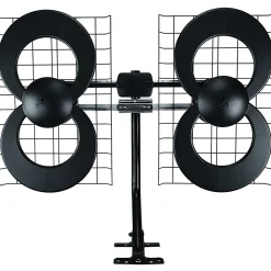 Antennas Direct® ClearStream® 4 Multi-Directional UHF Indoor Outdoor TV Antenna with 70+ Mile Range & 20-In. Mast, Black