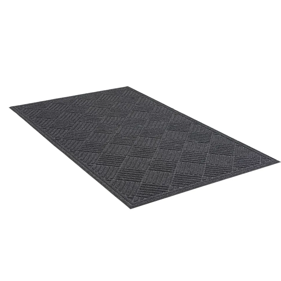Apache Mills Crosshatch Heavy-Duty Mat, 36" x 60", Charcoal