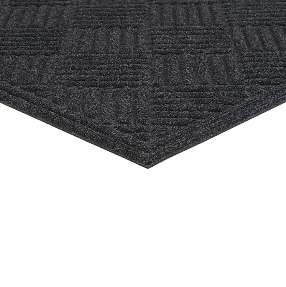 Apache Mills Crosshatch Heavy-Duty Mat, 36" x 60", Charcoal