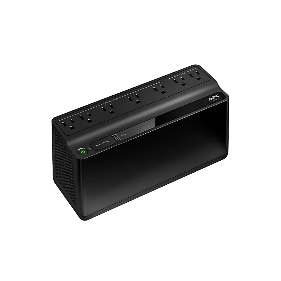APC Back-UPS BE600M1 Battery Backup, 7 Outlet, 600VA/330W