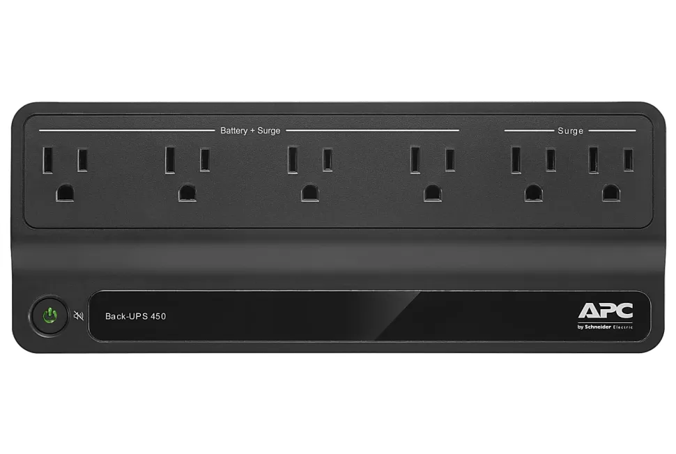 APC Back-UPS BN450M Battery Backup, 6 Outlet, 450VA/255W